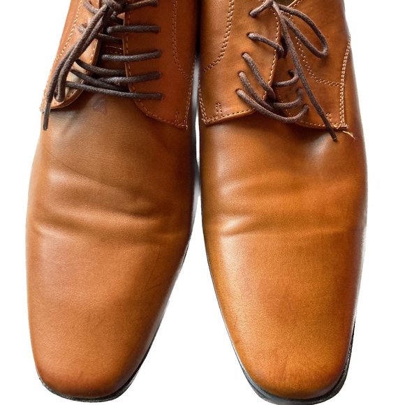Xray Plain Oxford Dress Shoes, Men's US 12, Light Caramel Brown, Like NEW - Picture 6 of 8